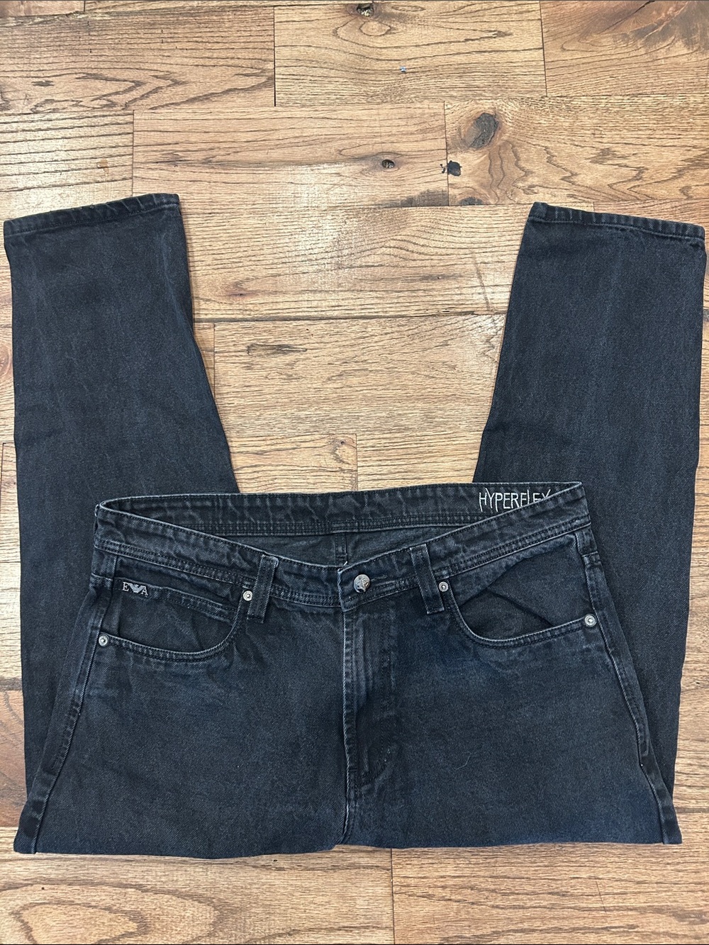 Armani hyperflex 36x34 Men's Black Denim Jeans